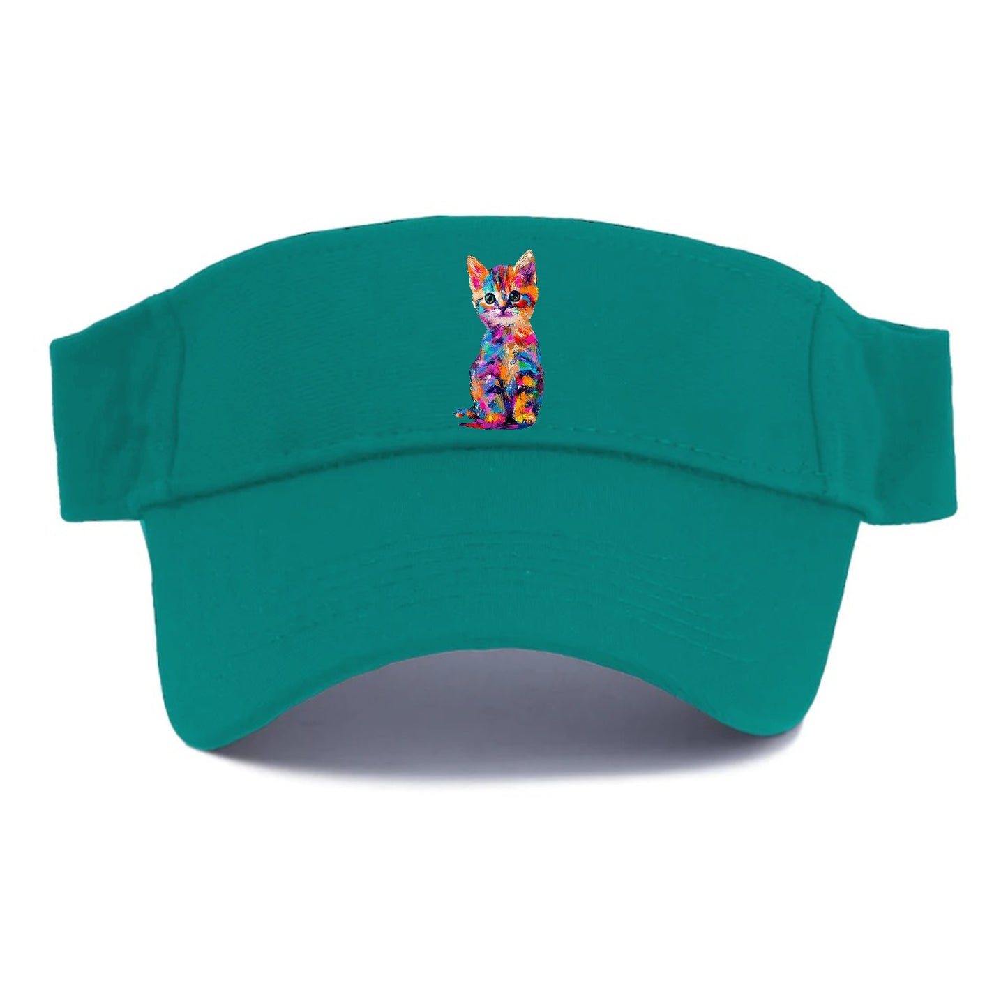 Rainbow Kitten Brushstroke Beauty Hat