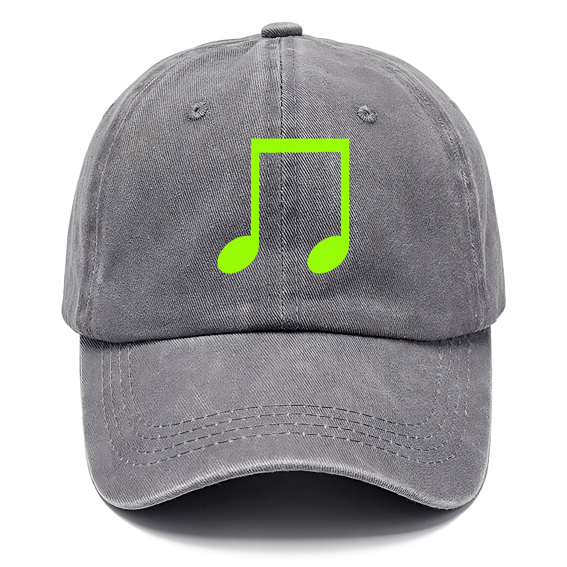 Retro 80s Music Note Green Hat