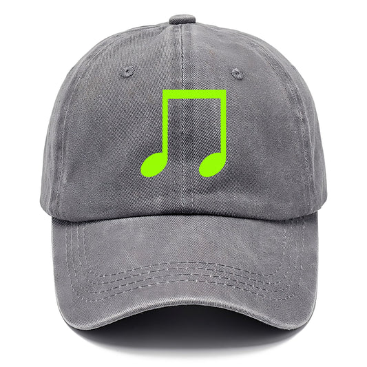 Retro 80s Music Note Green Hat