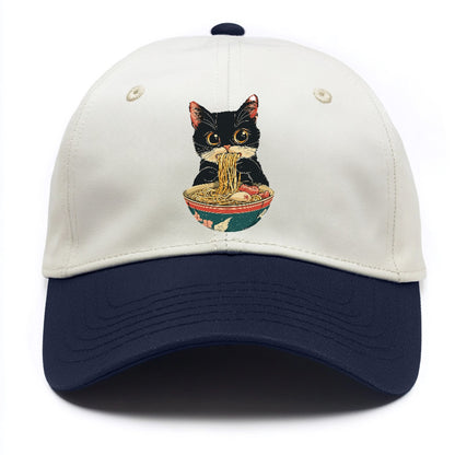 Cat Eating Noodles Hat