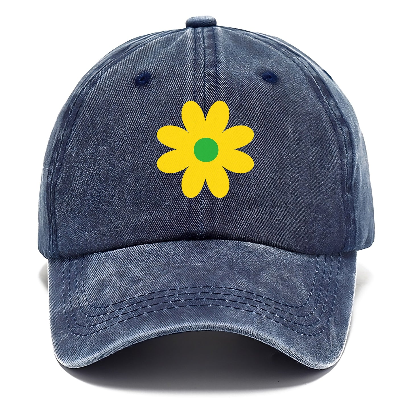 Retro 80s Flower Yellow Hat