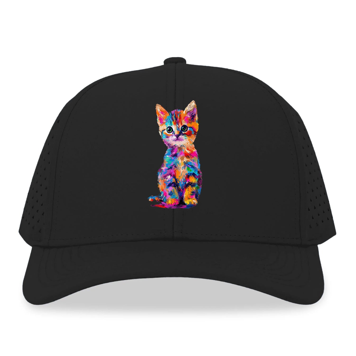 Rainbow Kitten Brushstroke Beauty Hat