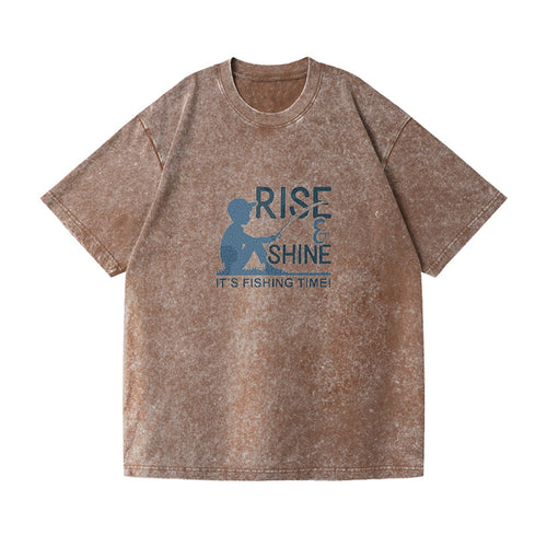 Rise & Shine It's Fishing Time Vintage T-shirt