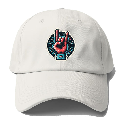 Hand Horn Rock Baseball Cap For Big Heads