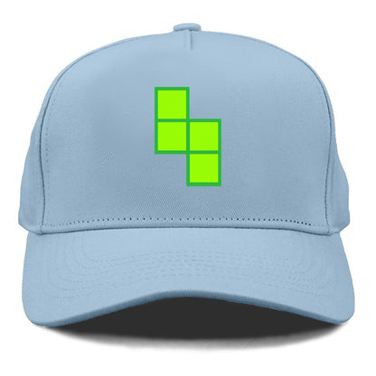 Retro 80s Tetris Blocks Green Hat