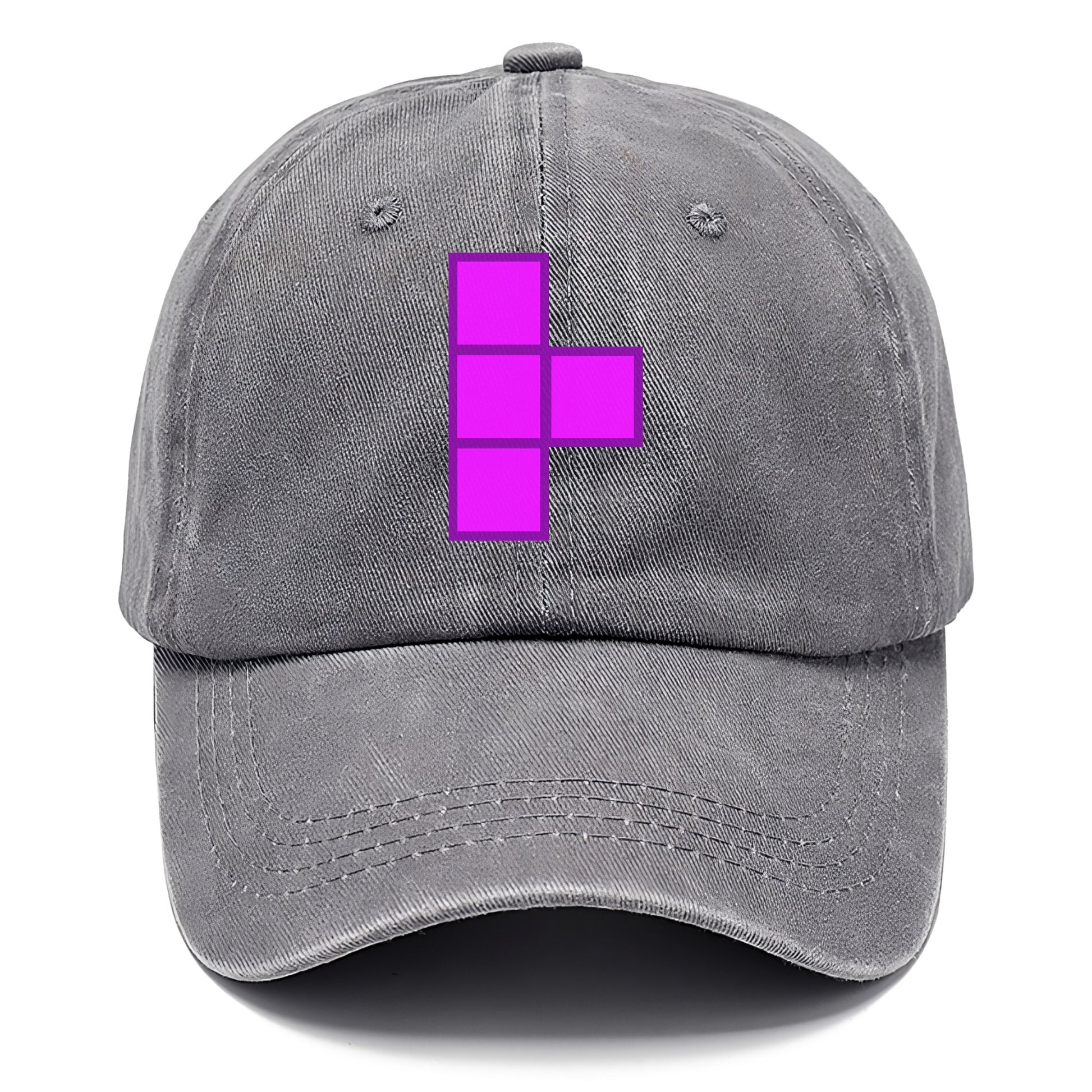 Retro 80s Tetris Blocks Purple Hat