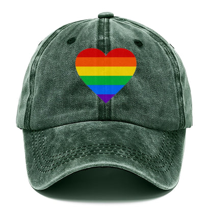 raindow heart Hat