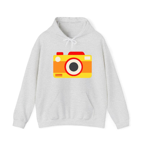 Retro 80s Camera Yellow Hooded Sweatshirt