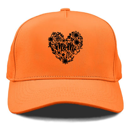 mom floral heart Hat