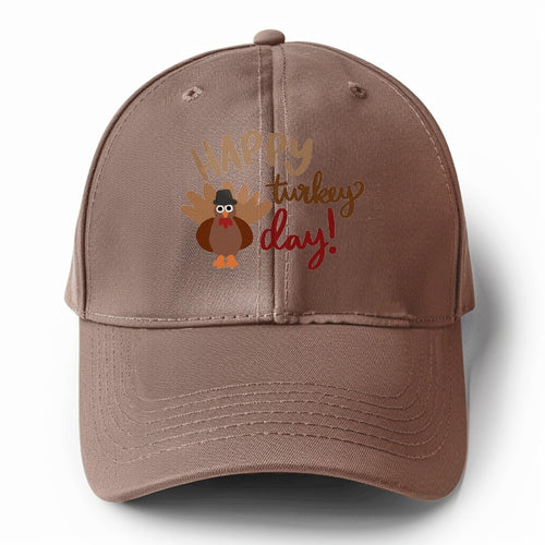 Happy Turkey Day Solid Color Baseball Cap