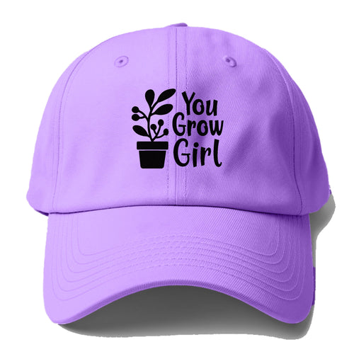 You Grow Girl Baseball Cap For Big Heads