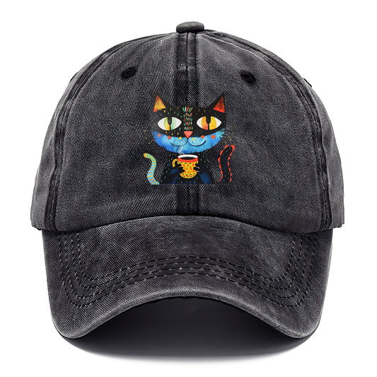 Coffee Cat Vibrant Mornings Hat
