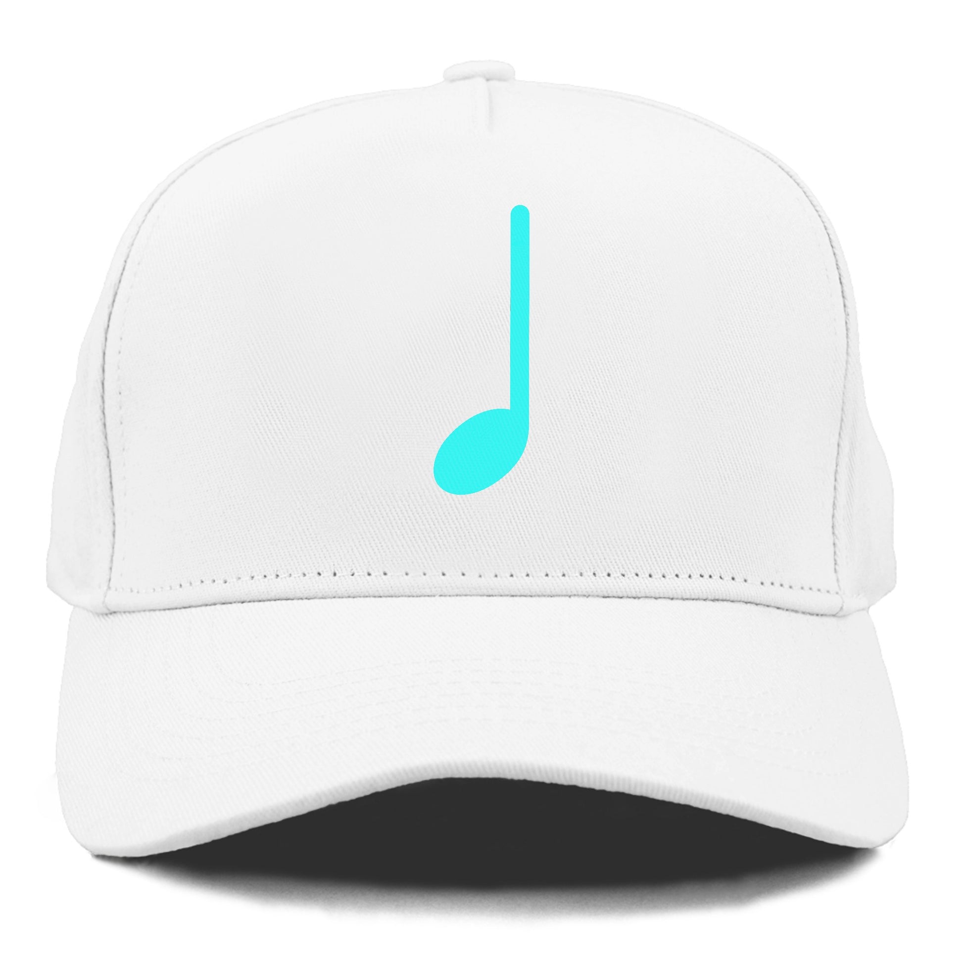 Retro 80s Music Note Blue Hat