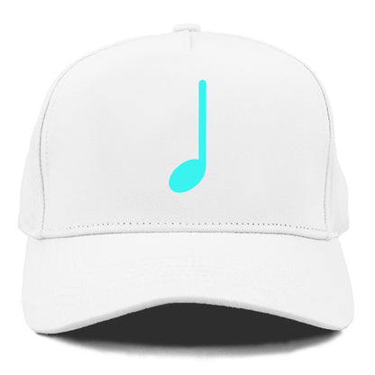 Retro 80s Music Note Blue Hat