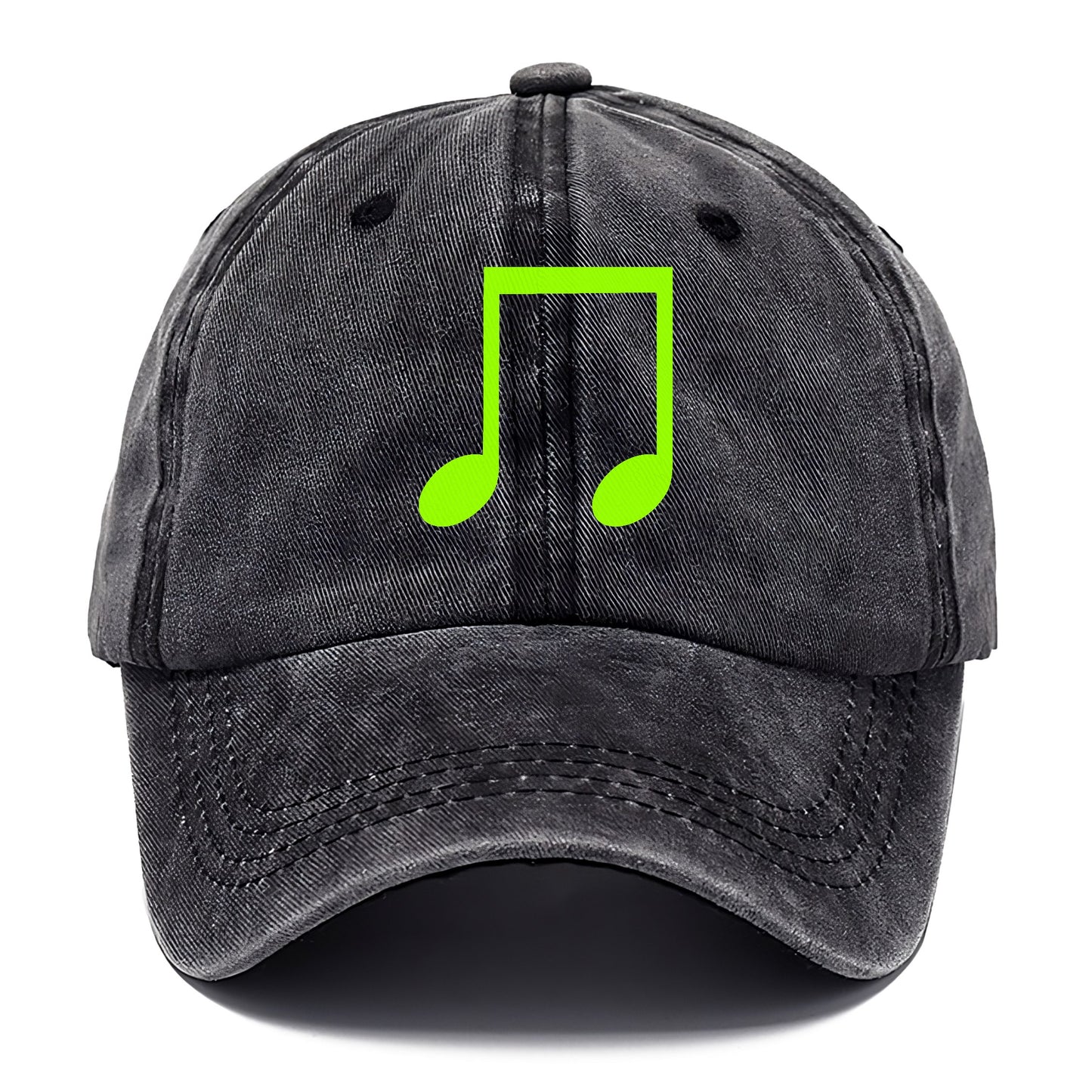 Retro 80s Music Note Green Hat