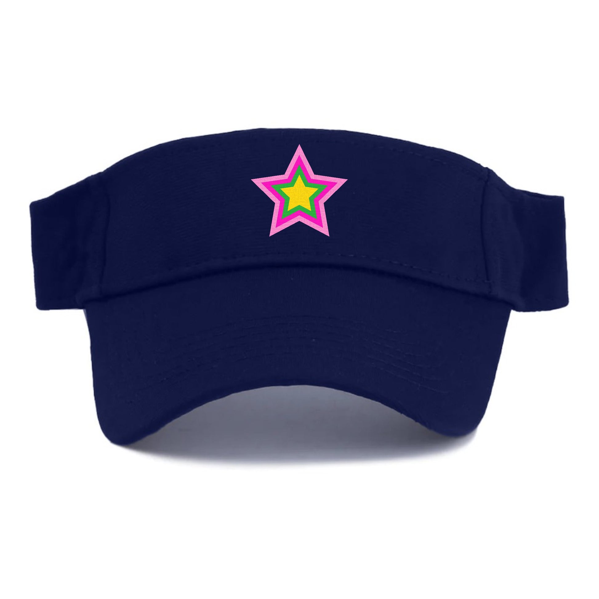 Retro 80s Star Rainbow Pink Hat