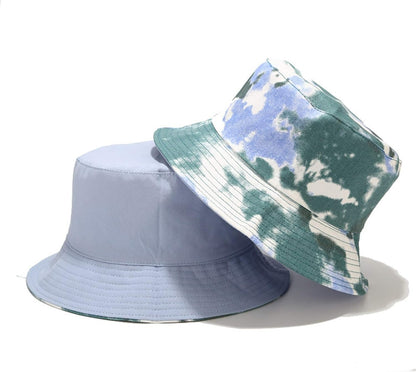 Pandaize Sombrero de cubo reversible con estampado unisex de doble cara 