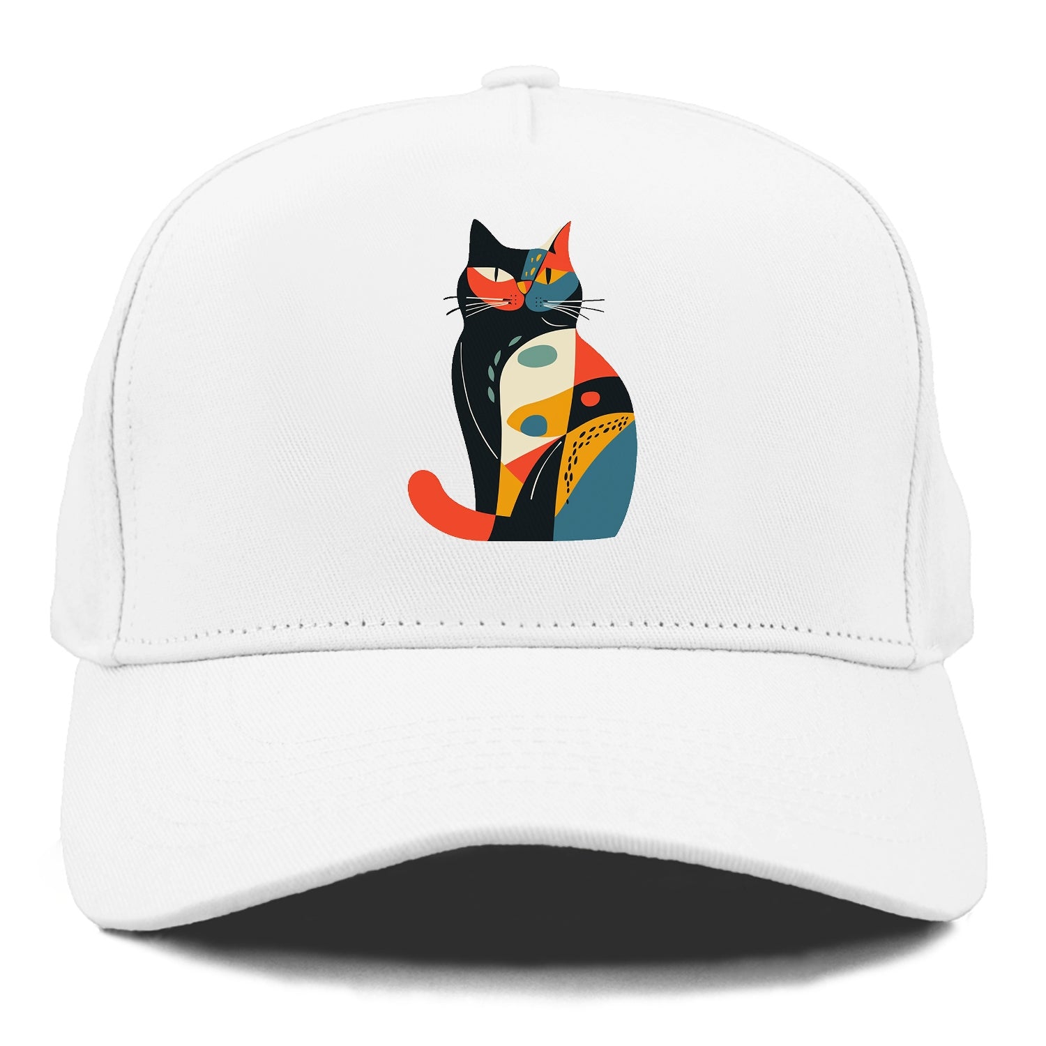 Abstract Elegance Colorful Cat Hat