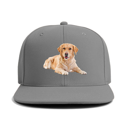 Golden Retriever laying down Hat