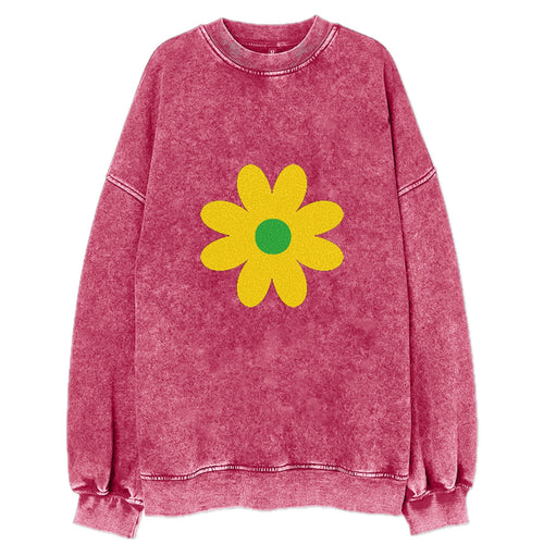 Retro 80s Flower Yellow Vintage Sweatshirt