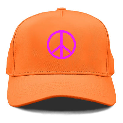 Retro 80s Peace Sign Purple Hat