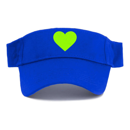 Retro 80s Heart Green Visor