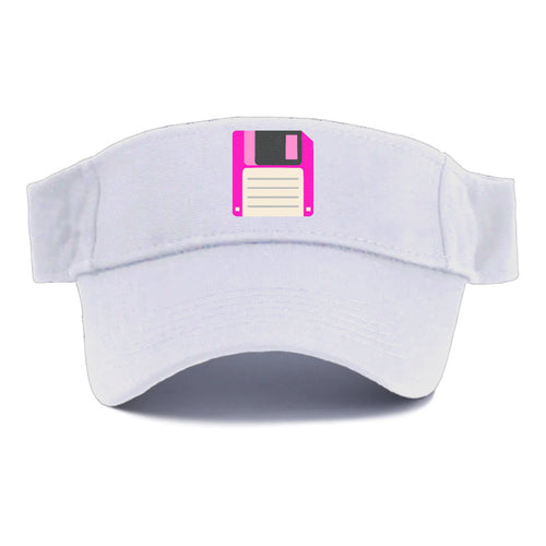 Retro 80s Floppy Disk Pink Visor