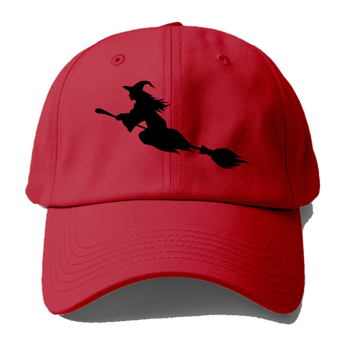 Witch On Broom 1 Baseball Cap