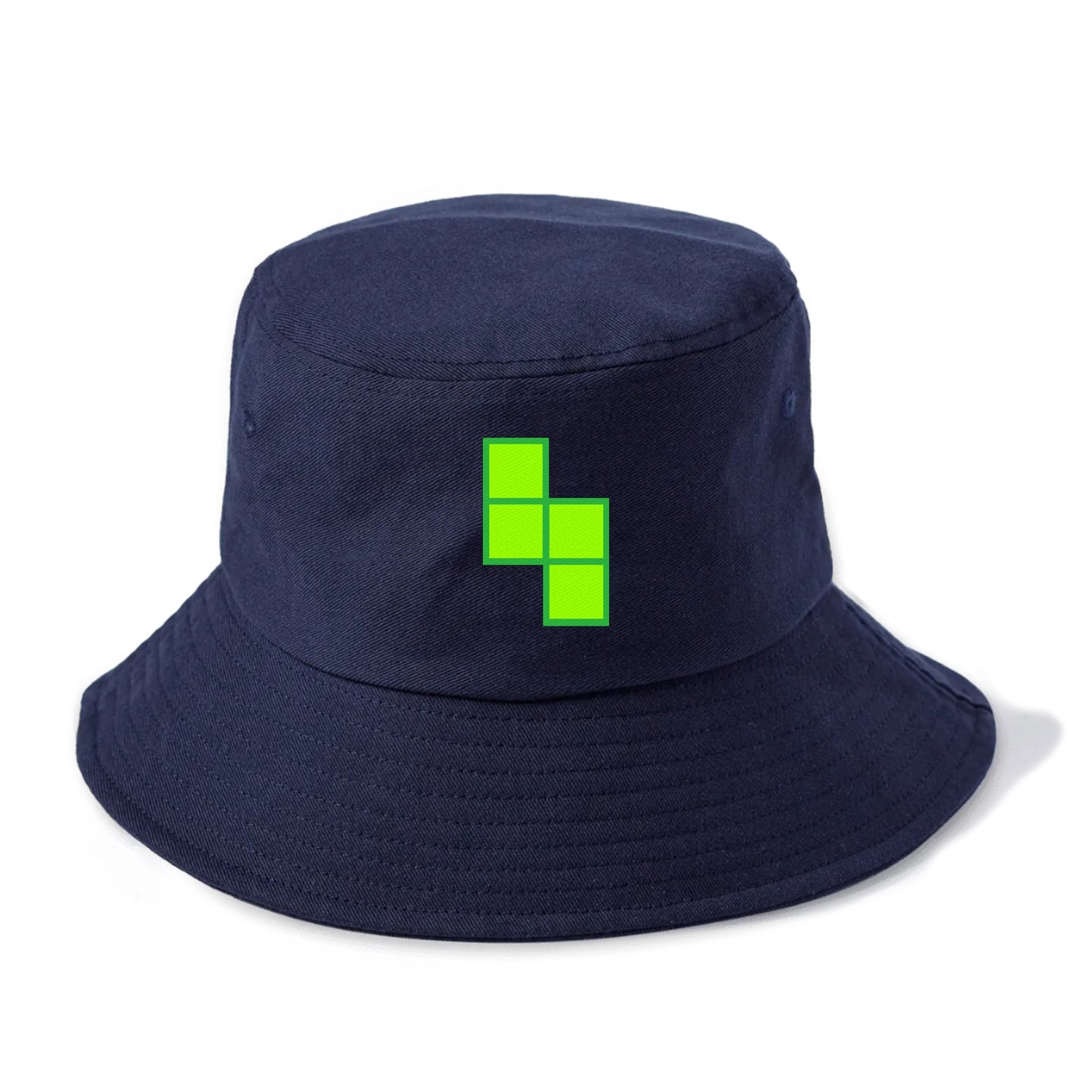 Retro 80s Tetris Blocks Green Hat