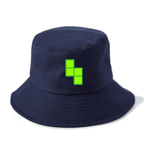 Retro 80s Tetris Blocks Green Bucket Hat