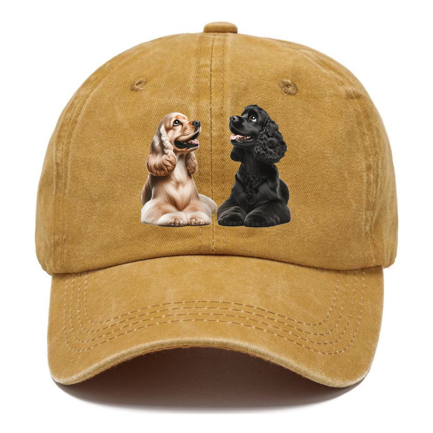 golden and black cocker spaniels Hat