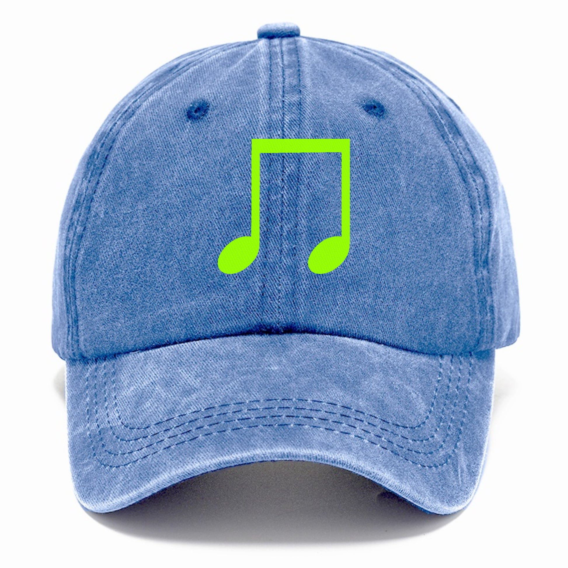 Retro 80s Music Note Green Hat