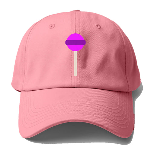 Retro 80s Lollipop Purple Baseball Cap For Big Heads