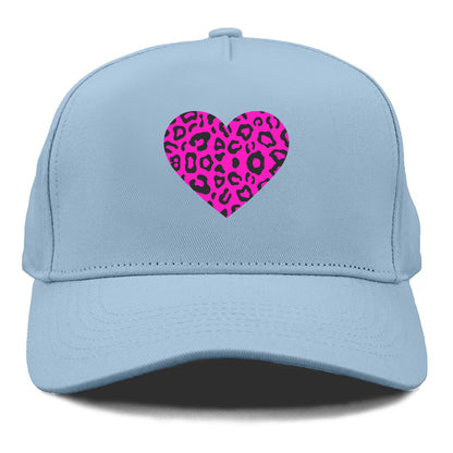 Retro 80s Heart Cheetah Print Hat