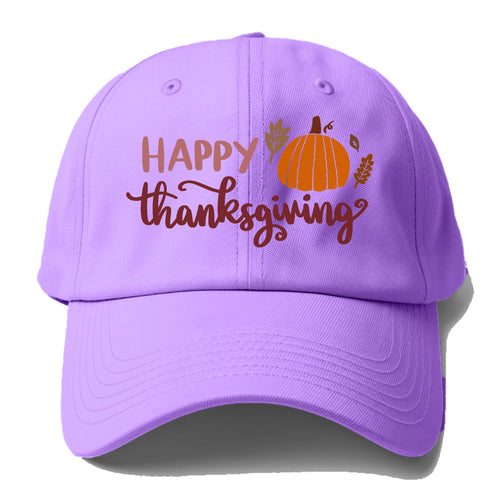 Happy Thanksgiving Baseball Cap For Big Heads