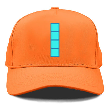 Retro 80s Tetris Blocks Blue Hat