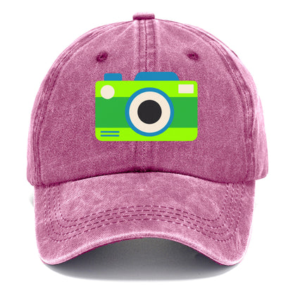 Retro 80s Camera Green Hat