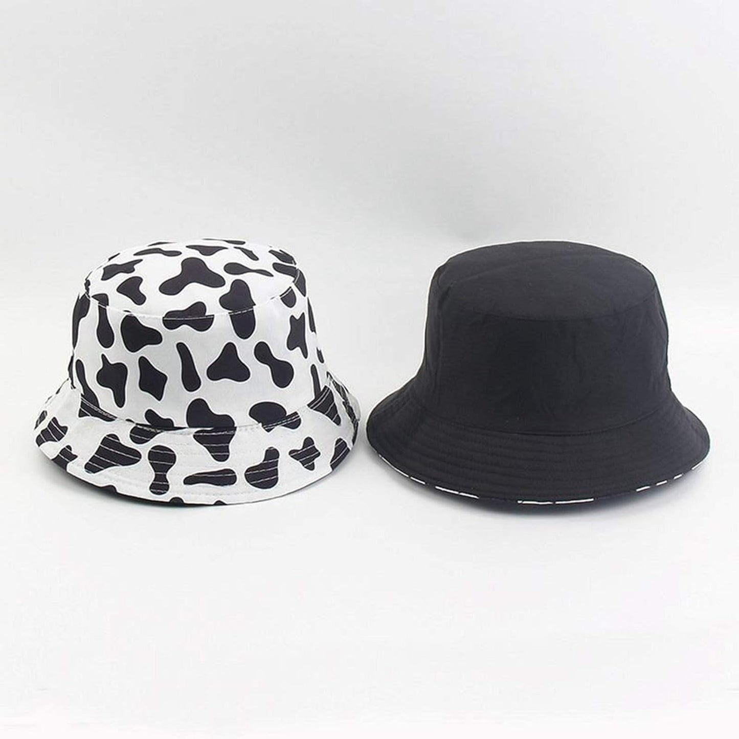 Pandaize Unisex Print Double-Side-Wear Reversible Bucket Hat
