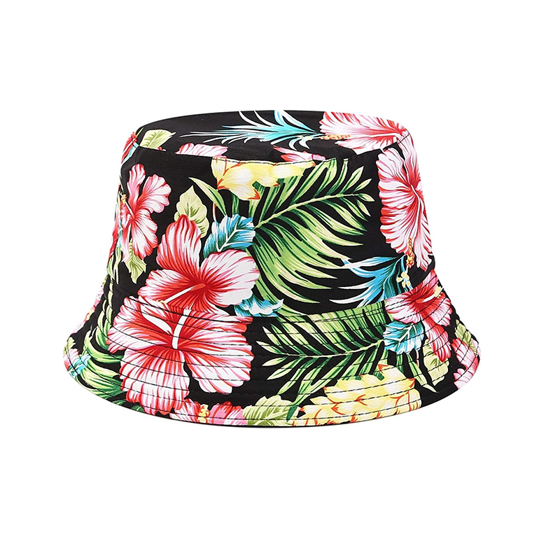 Pandaize Sombrero de cubo reversible con estampado unisex de doble cara 