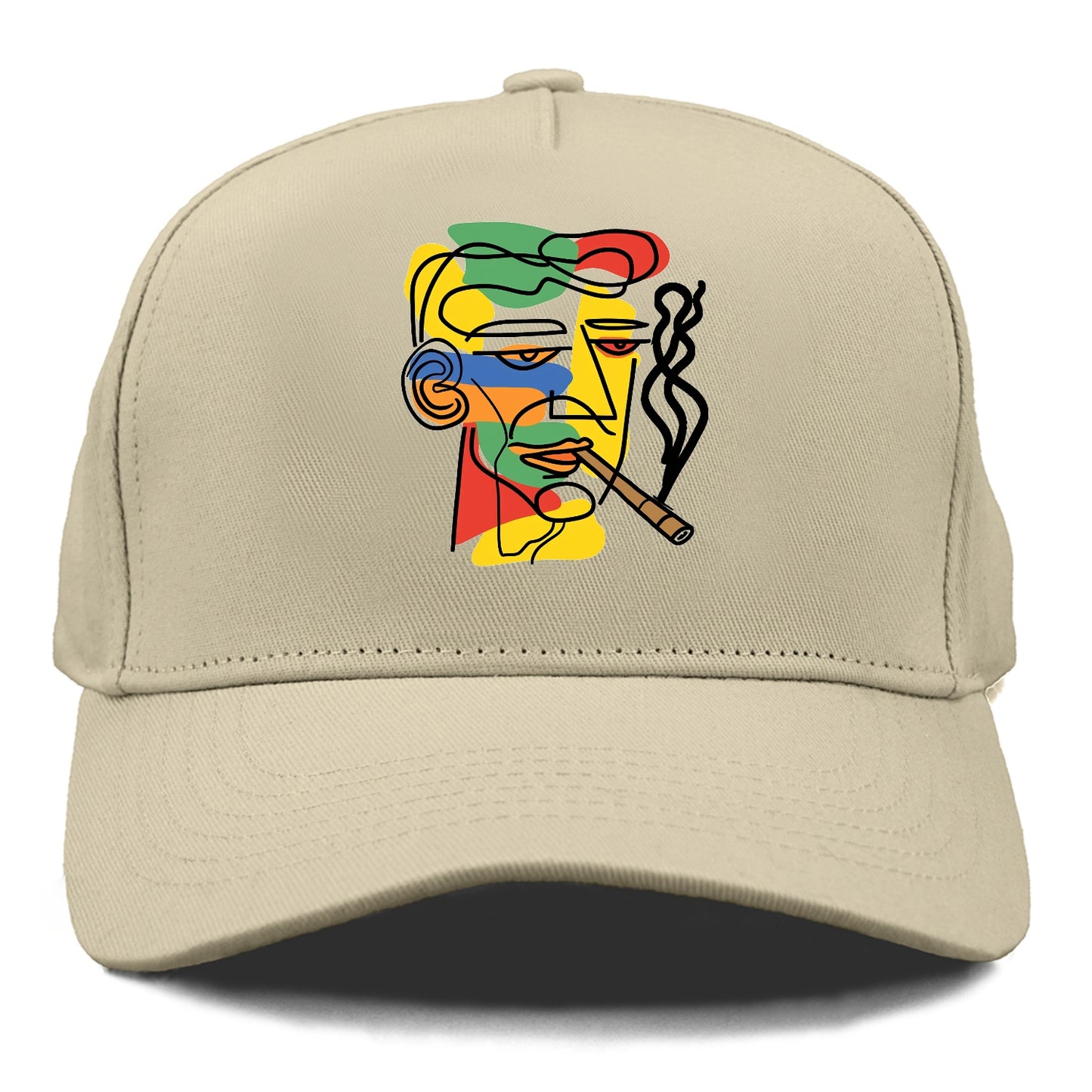 Smoky Vibes Abstract Line Art Hat