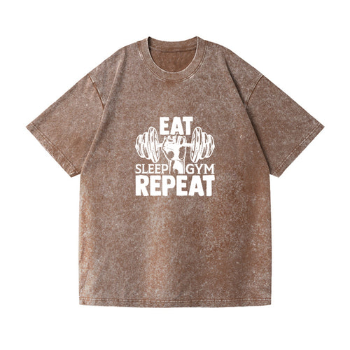 Eat Sleep Gym Repeat Vintage T-shirt