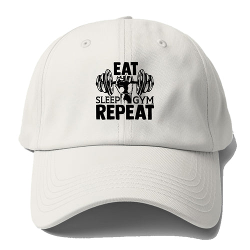 Eat Sleep Gym Repeat Baseball Cap For Big Heads