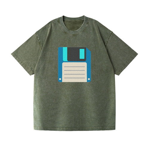 Retro 80s Floppy Disk Blue Vintage T-shirt