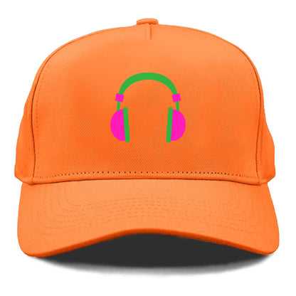 Retro 80s Headphones Pink Hat