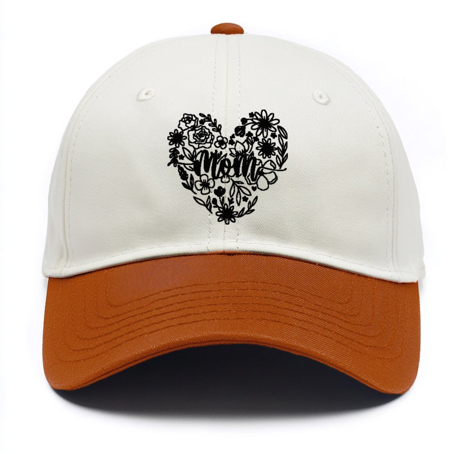 mom floral heart Hat