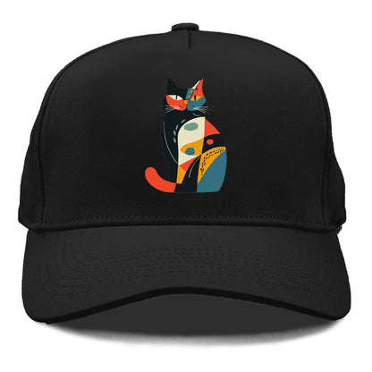 Abstract Elegance Colorful Cat Hat