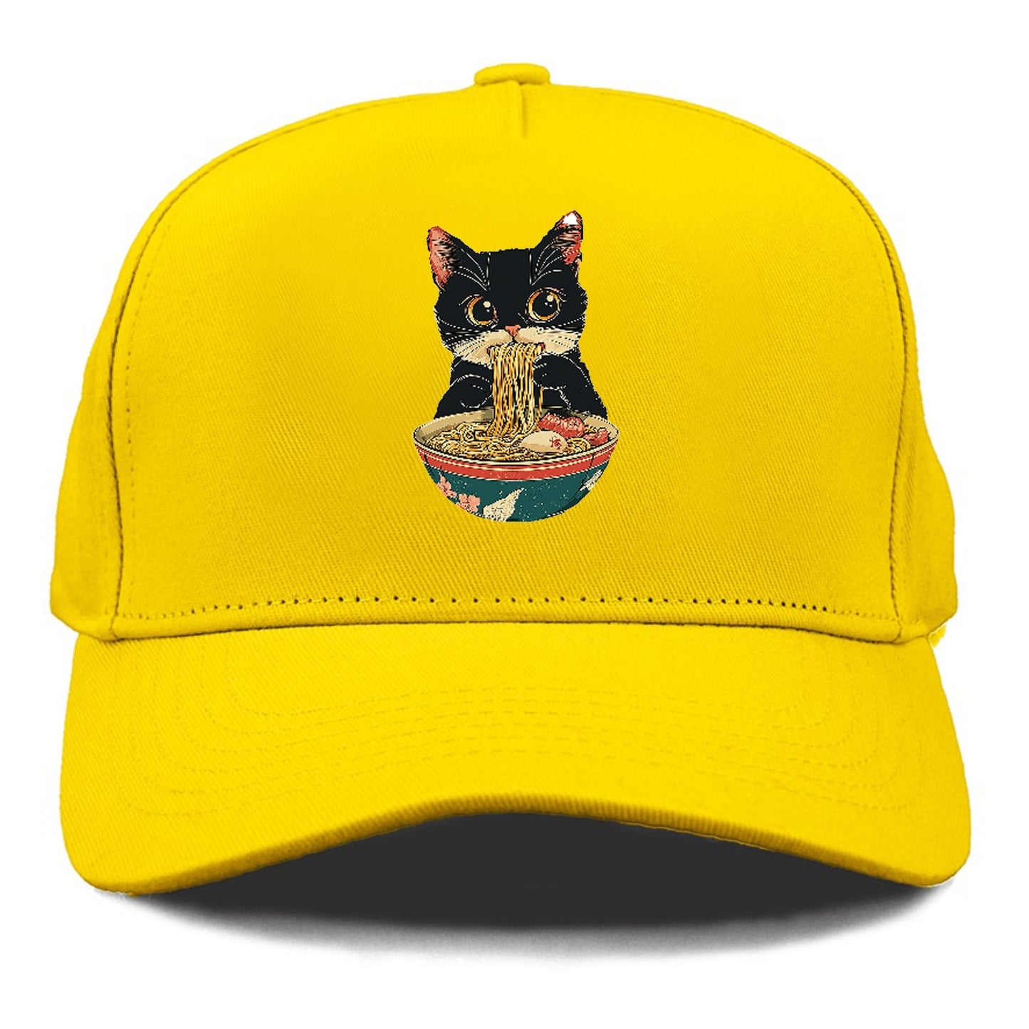 Cat Eating Noodles Hat