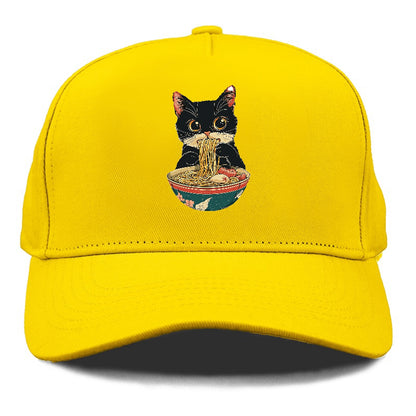 Cat Eating Noodles Hat