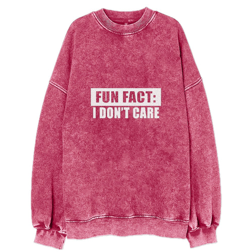 Fun Fact I Dont Care Vintage Sweatshirt