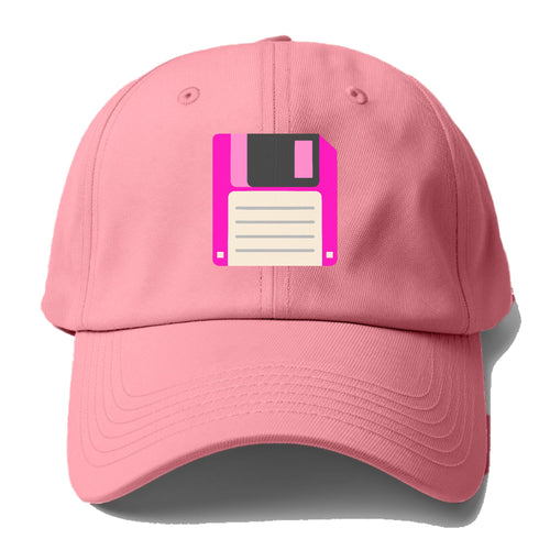 Retro 80s Floppy Disk Pink Baseball Cap For Big Heads